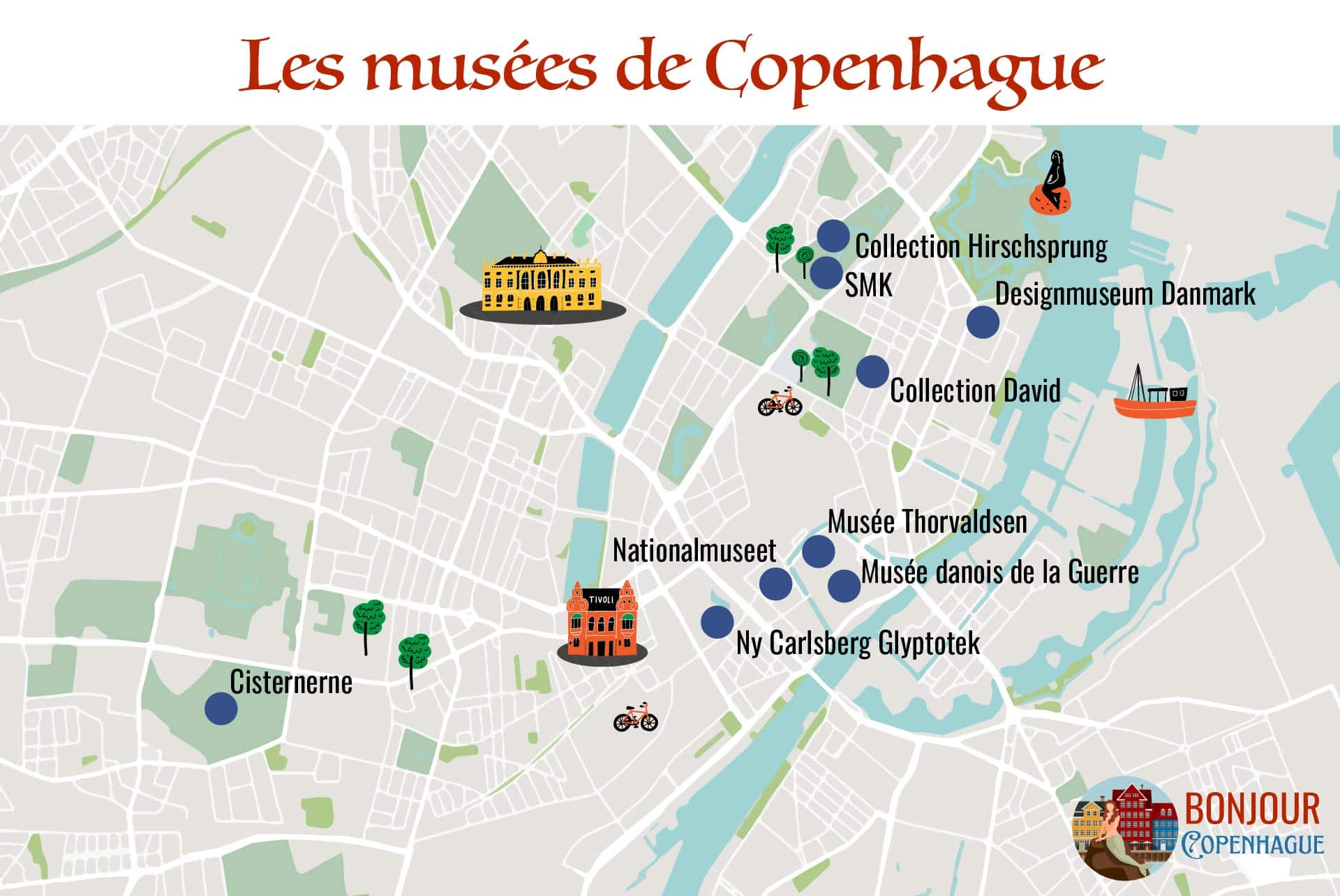musees copenhague map musees copenhague map