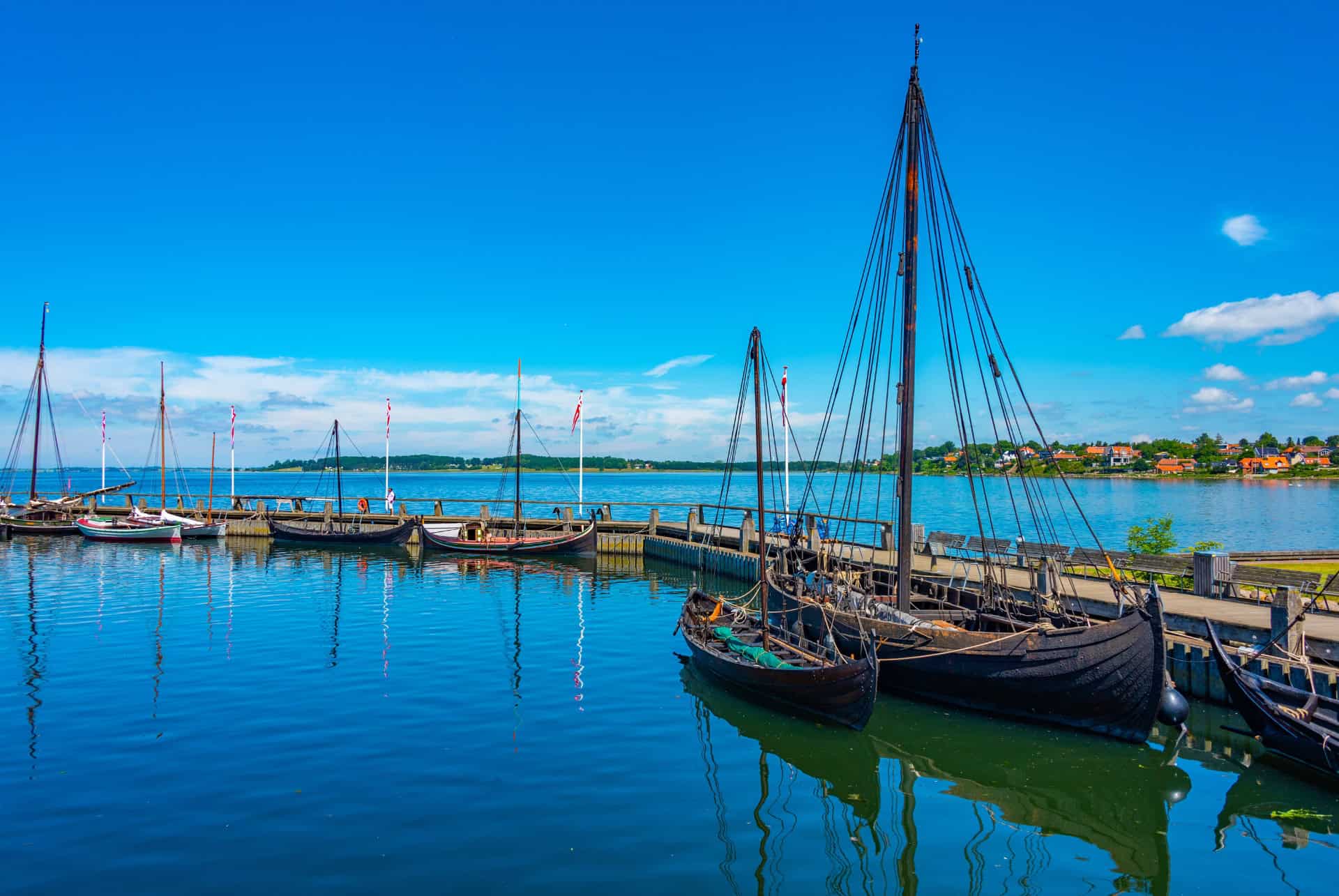 navires vikings amarres