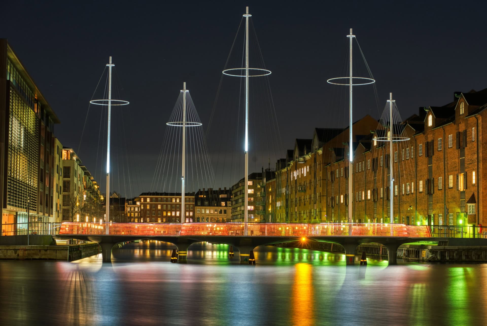 pont cirkelbroen nuit pont cirkelbroen nuit