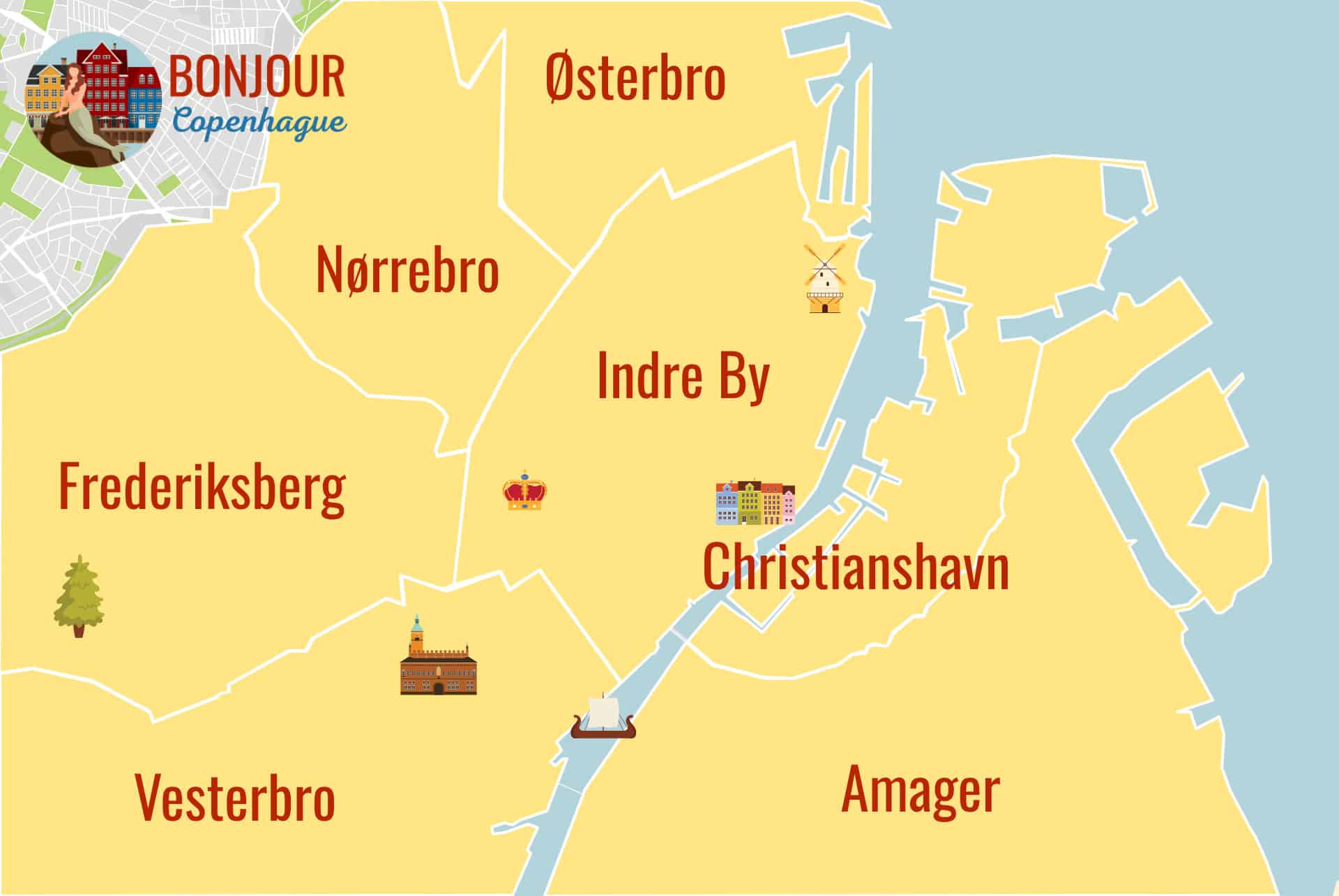 map quartiers copenhague map quartiers copenhague